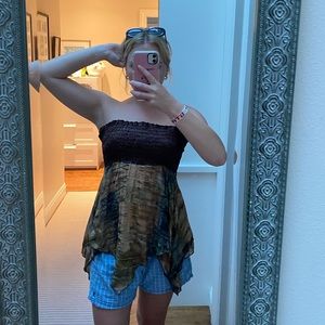 flowy tube top from a thrift store in mexico in size small!!